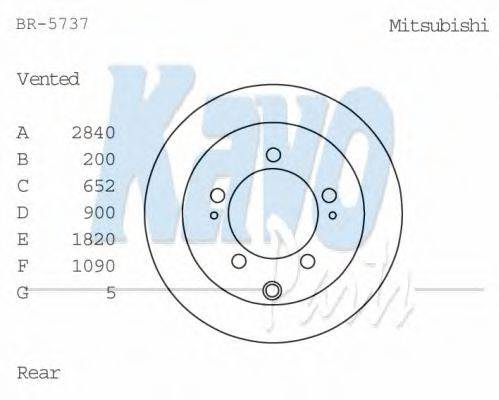 KAVO PARTS BR5737 гальмівний диск