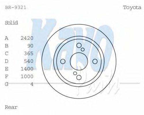 KAVO PARTS BR-9321