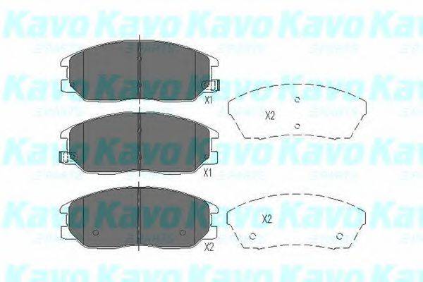 KAVO PARTS KBP3021 Комплект гальмівних колодок, дискове гальмо