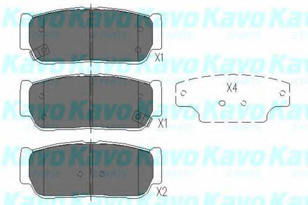 KAVO PARTS KBP4017 Комплект гальмівних колодок, дискове гальмо