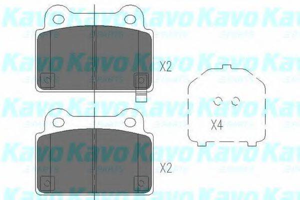 KAVO PARTS KBP5542 Комплект гальмівних колодок, дискове гальмо