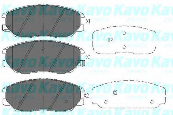 KAVO PARTS KBP7505 Комплект гальмівних колодок, дискове гальмо