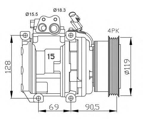 NRF 32438G Компресор, кондиціонер