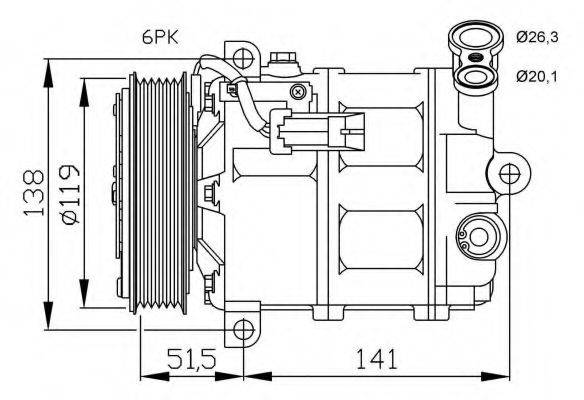 ALFA ROMEO 505 1405 6 Компресор, кондиціонер