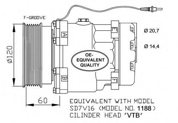 NISSENS 89160 Компресор, кондиціонер