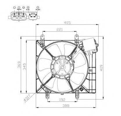 SUBARU 73310AG02A Вентилятор, охолодження двигуна