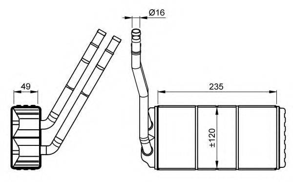 LAND ROVER JEF100280 Теплообмінник, опалення салону