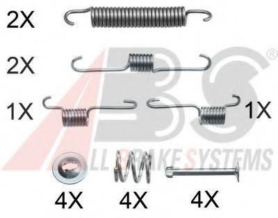 A.B.S. 0012Q Комплектуючі, гальмівна колодка