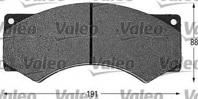 VALEO P800S Комплект гальмівних колодок, дискове гальмо