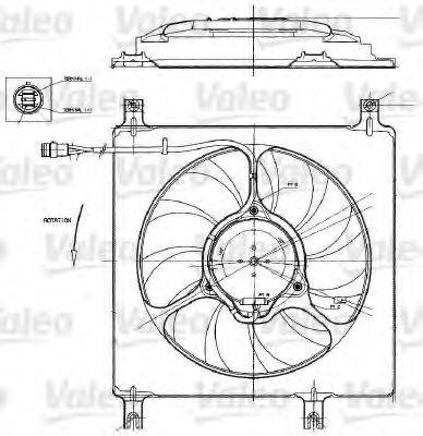 VAUXHALL 09204168 Електродвигун, вентилятор радіатора