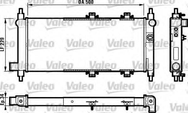 VALEO 730119 Радіатор, охолодження двигуна