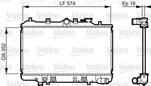 VALEO 730437 Радіатор, охолодження двигуна