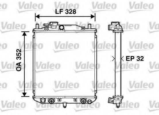 VALEO 734208 Радіатор, охолодження двигуна