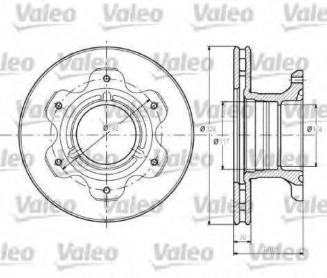 VALEO 187110 гальмівний диск