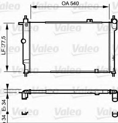 VAUXHALL 1300134 Радіатор, охолодження двигуна