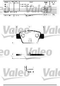 VALEO 301633 Комплект гальмівних колодок, дискове гальмо