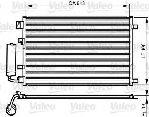 VALEO 814008 Конденсатор, кондиціонер