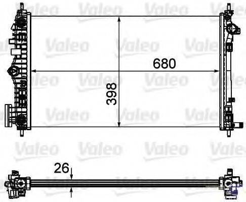 VALEO 735487 Радіатор, охолодження двигуна