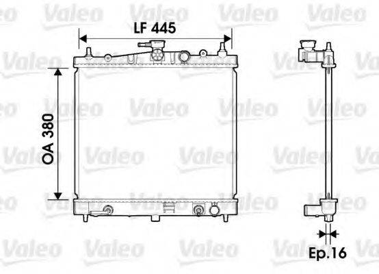 VALEO 734247 Радіатор, охолодження двигуна