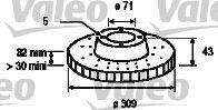 VALEO 186703 гальмівний диск