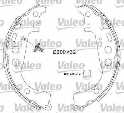 VALEO K342 Комплект гальмівних колодок