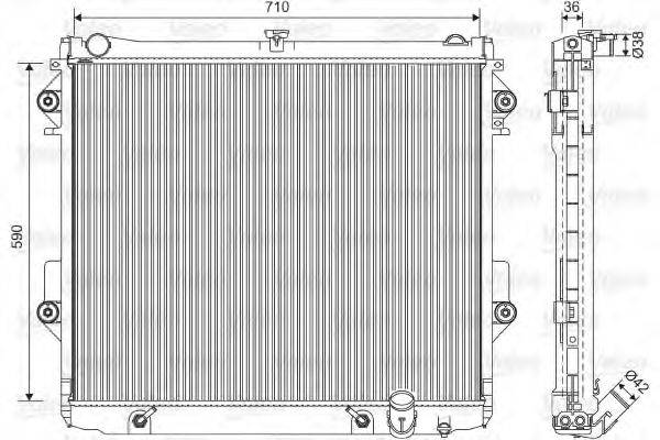 VALEO 701552 Радіатор, охолодження двигуна