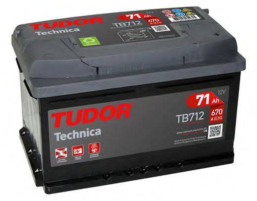 TUDOR TB712 Стартерна акумуляторна батарея; Стартерна акумуляторна батарея