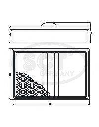 SCT GERMANY SB588 Повітряний фільтр