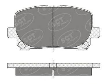SCT GERMANY SP349PR Комплект гальмівних колодок, дискове гальмо