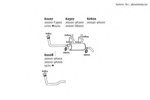 DINEX 36210000902 Система випуску ОГ