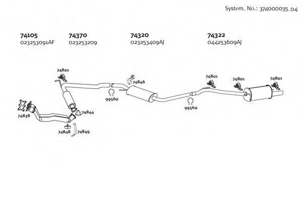 DINEX 37400003504 Система випуску ОГ