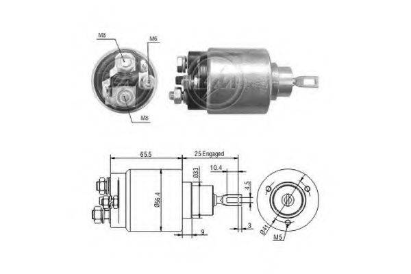 NISSAN 23343-99B10 Тягове реле, стартер