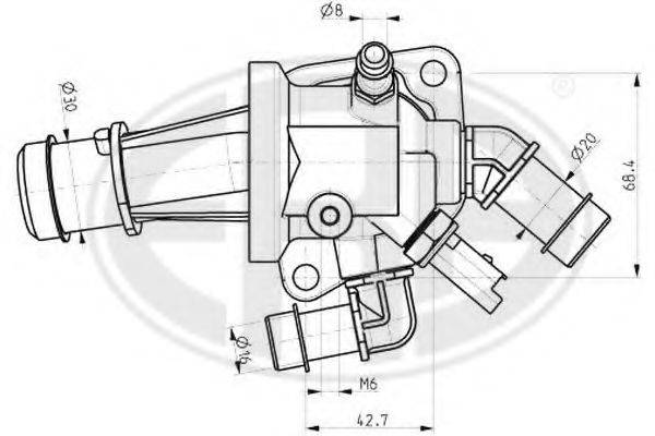 OPEL 55 224 023 Термостат, охолоджуюча рідина