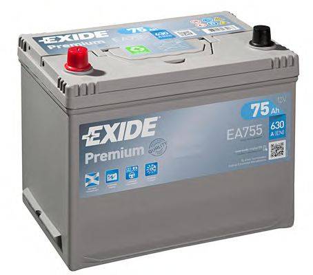 EXIDE EA755 Стартерная аккумуляторная батарея; Стартерная аккумуляторная батарея