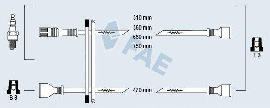 SEAT FC-028301.05 Комплект дротів запалювання