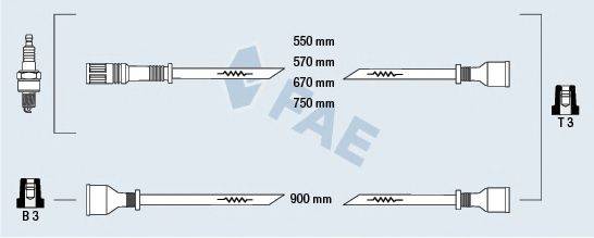 FIAT 5990690 Комплект дротів запалювання