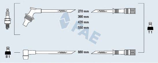 FAE 85260 Комплект дротів запалювання