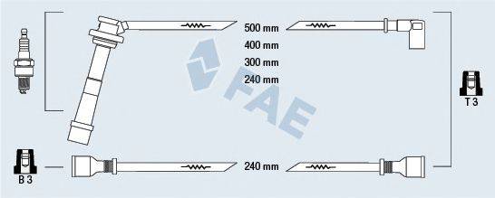 FAE 85805 Комплект дротів запалювання