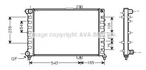 AVA QUALITY COOLING AL2075 Радіатор, охолодження двигуна