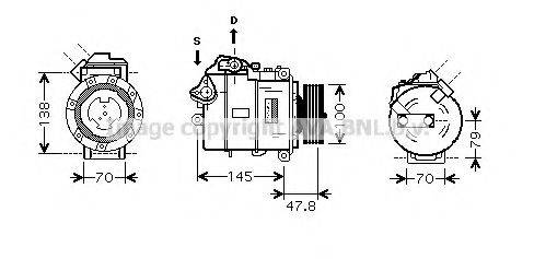 AVA QUALITY COOLING BWK331 Компресор, кондиціонер