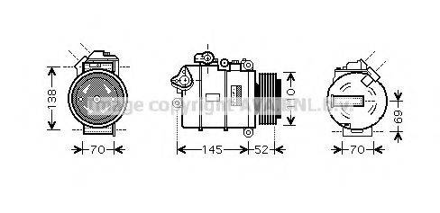 AVA QUALITY COOLING BWK336 Компресор, кондиціонер