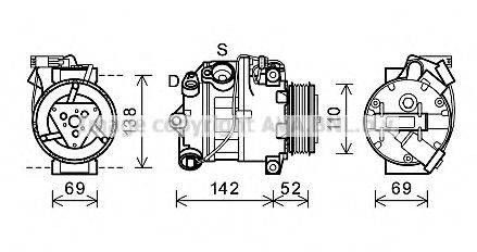 AVA QUALITY COOLING BWK442 Компресор, кондиціонер