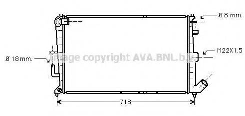 AVA QUALITY COOLING CN2125 Радіатор, охолодження двигуна