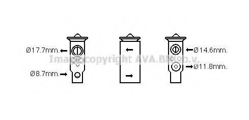 AVA QUALITY COOLING DN1380 Розширювальний клапан, кондиціонер