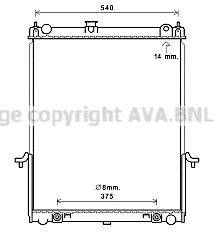 AVA QUALITY COOLING DN2397 Радіатор, охолодження двигуна