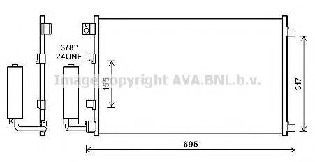 AVA QUALITY COOLING DN5406 Конденсатор, кондиціонер