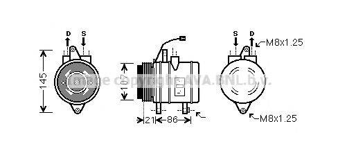 AVA QUALITY COOLING DWK079 Компресор, кондиціонер