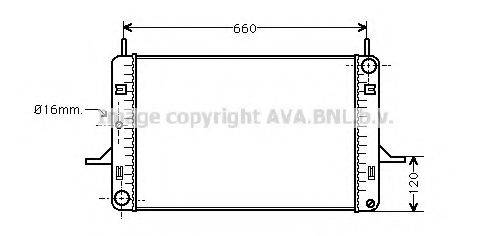 AVA QUALITY COOLING FD2060 Радіатор, охолодження двигуна