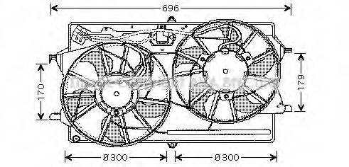 FORD 1S4Z8C607AA Вентилятор, охолодження двигуна