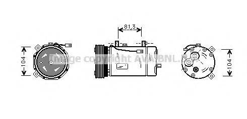 AVA QUALITY COOLING FDK306 Компресор, кондиціонер